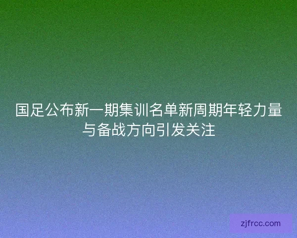 国足公布新一期集训名单新周期年轻力量与备战方向引发关注